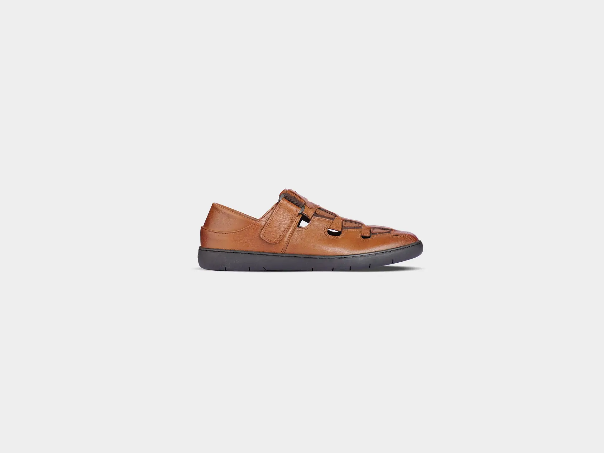 Ferry Man Natural Leather Sandals Verde 56022